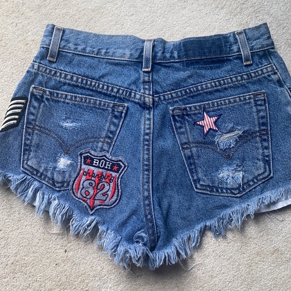 LF First of a kind denim patchwork short - Picture 3 of 3